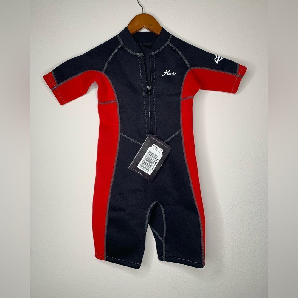 Hevto Red and Black Wetsuit